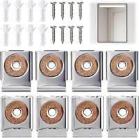 8 StüCk Spiegelhalterung Wand FüR Schwere Spiegel, HöHenverstellbar Mit Kork Fü