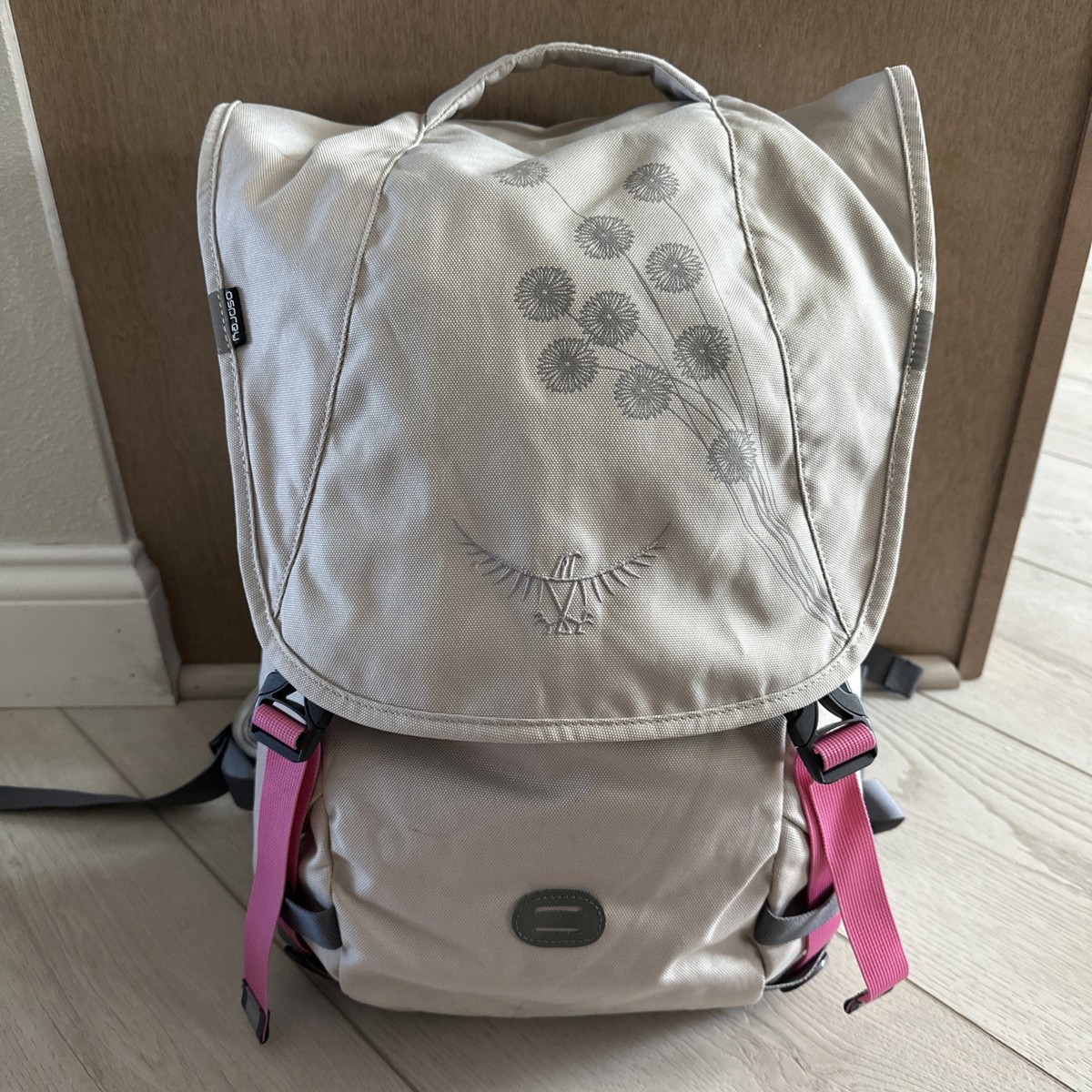 Osprey Flap Jill Backpack Bag Hiking Travel Commuter Pockets Gray Pink VTG  Y2K | eBay