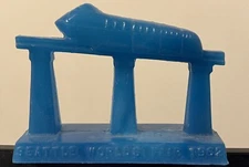 Mold-A-Rama Seattle 1962 Worlds Fair Alweg Monorail Souvenir -RARE- DARK BLUE