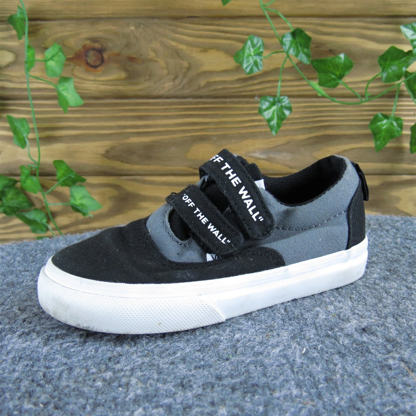 Sneaker VANS ragazzo taglia T 8 media tessuto nero gancio e passante