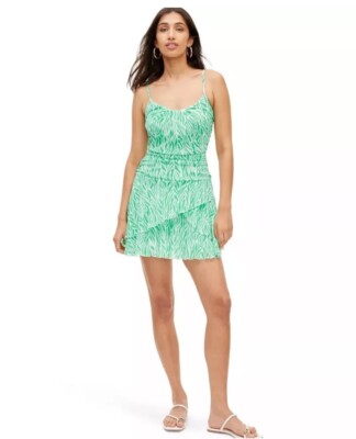 sea green mini dress NWT DVF/Target Strappy Mesh Twig Diane von Furstenberg XXS NA-02.10.25AM