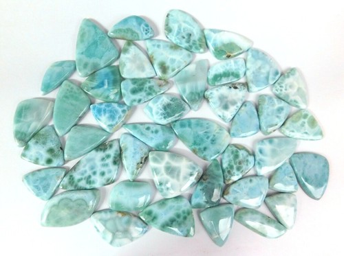 CARIBBEAN LARIMAR Fantastic Cabochon Natural Sky Blue Larimar Gemstone Mix Shape - Picture 4 of 10