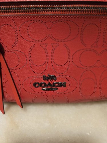 COACH Laser Signature Leather Red Backpack Jordyn Large Size GREAT Conditon! ❤️ - Picture 11 of 12