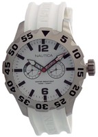 Nautica White Rubber Mens Watch N16603g Nautica White Rubber Mens Watch N16603g