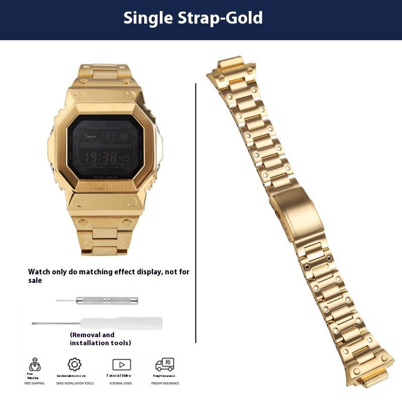 For Casio GX-56BB GXW-56 Steel Watchband and Case Modified Metal