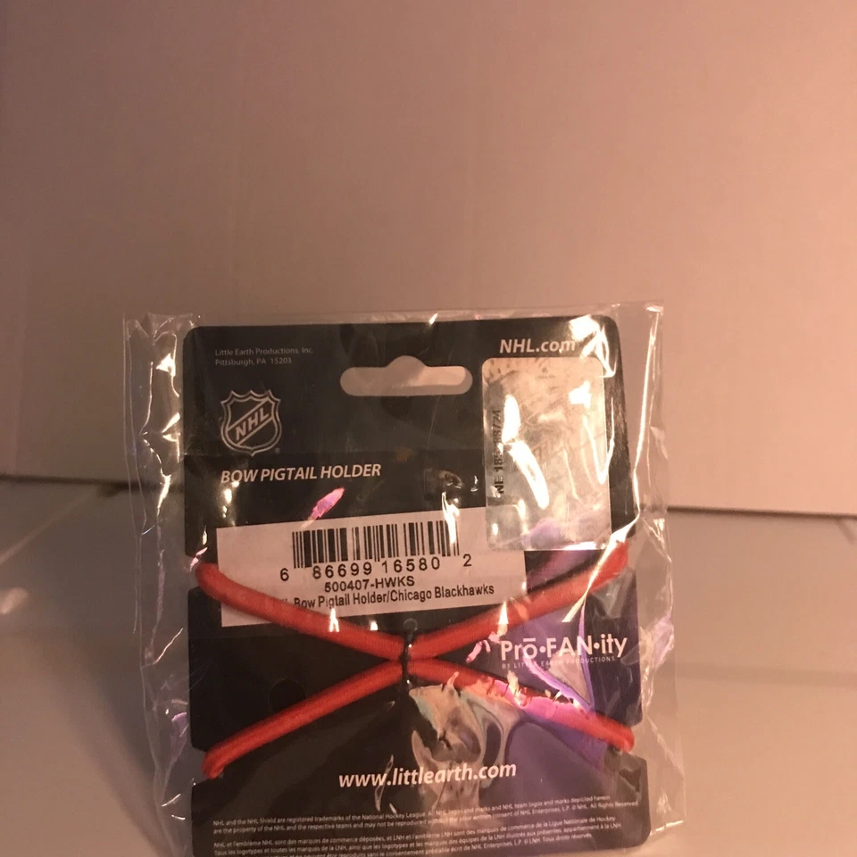 Lazos para el cabello Chicago Blackhawks con moño y coleta. NUEVO Foto 2 de 2