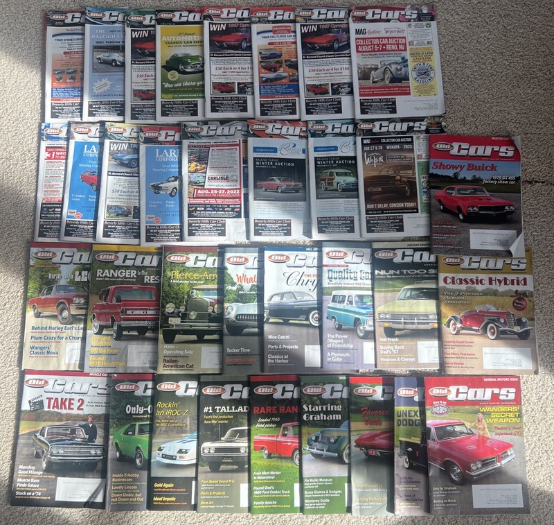 Lot of 34 Old Cars Bi-Weekly News & Marketplace Magazines 2021 / 2025 Th