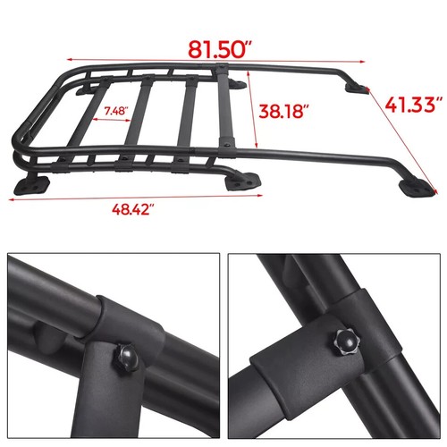 Aluminum Top Roof Rack Luggage Baskets Cargo Carrier For Toyota FJ Cruiser 07-14 - Picture 4 of 4