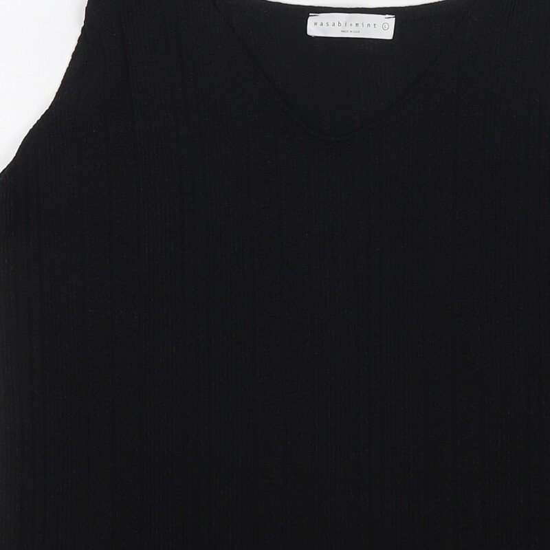 Wasabi+Mint Womens Black Polyester Basic Tank Siz… - image 9