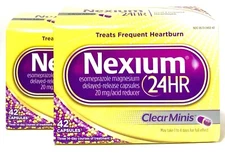 NEXIUM 24HR 2 X 42 (84) * CLEAR MINIS * ESOMEPRAZOLE MAGNESIUM 20mg EX 05/2027+