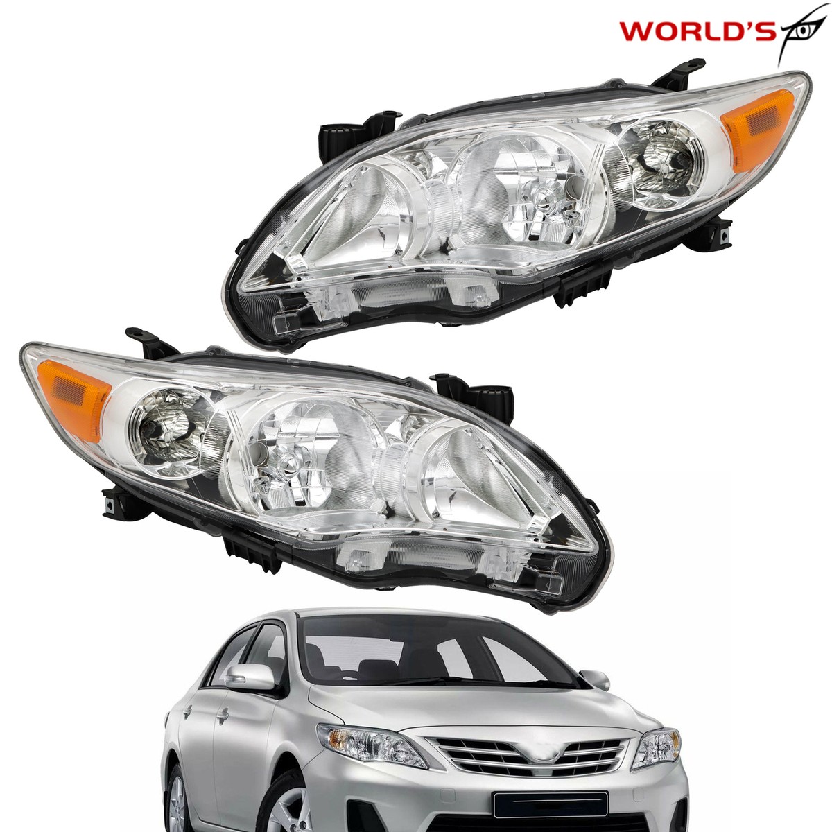 Faros Delanteros Toyota Corolla 2005 Pair Of Projector Headlights For 2011-2013 Toyota Corolla S/XRS - Chrome Housing, Amber Corner 2013 Toyota Corolla Passenger Side Mirror