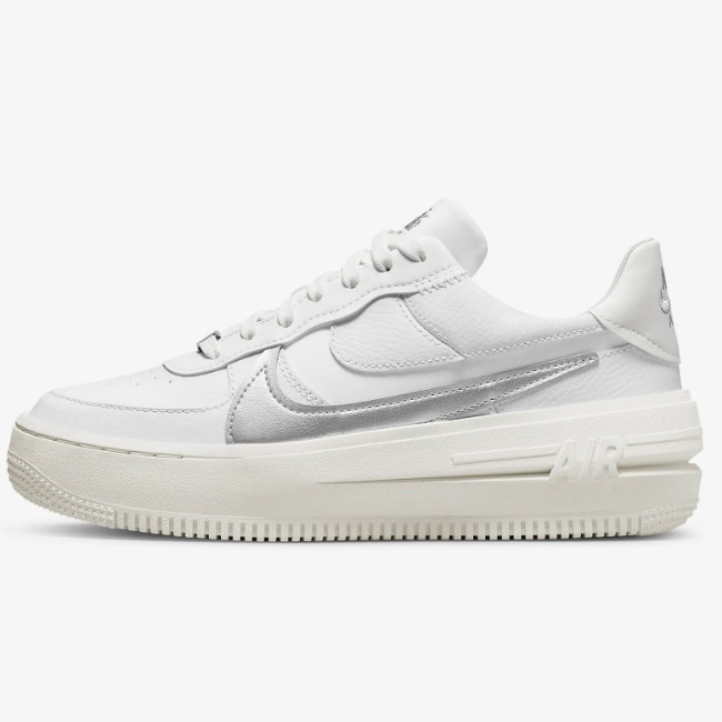 Женские кроссовки Nike Air Force 1 PLT.AF.ORM Белый/серебристый (DJ9946-101)