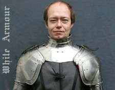 Medieval Pauldrons with Gorget Larp Warrior steel Pair Of Armor Gorget With Neck