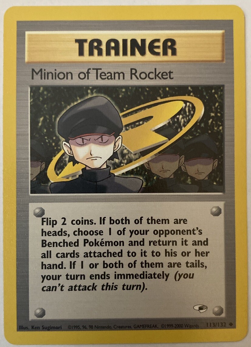 Pokémon TCG Minion of Team Rocket Gym Heroes 113/132 Regular Unlimited Uncommon