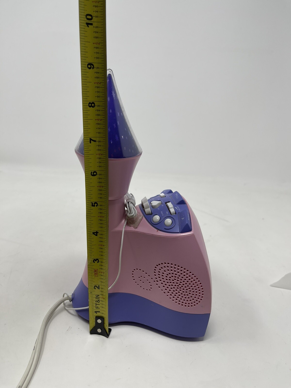 Disney Princess Castle Alarm Clock Radio Pink Purple Starlight DCR4500-P WORKING