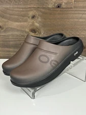 OOFOS OOcloog Brown Comfort Clogs Mules Slip On Size EU 43 US M 10 W 12