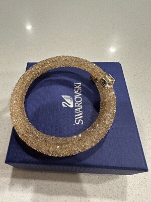 Swarovski Crystaldust Double Bangle Bracelet, Medium 5.4*5.4
