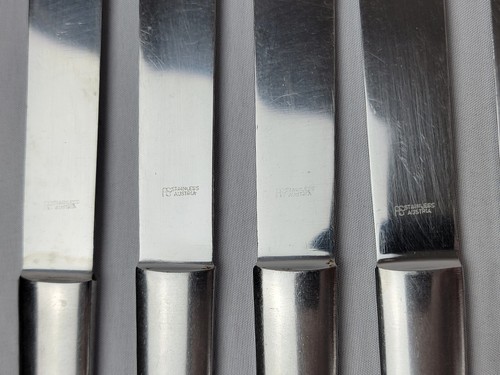 5 Pieces ARTHUR SALM AS Austria ASF2 Stainless Flatware Dinner Knife mcm - Picture 3 of 3