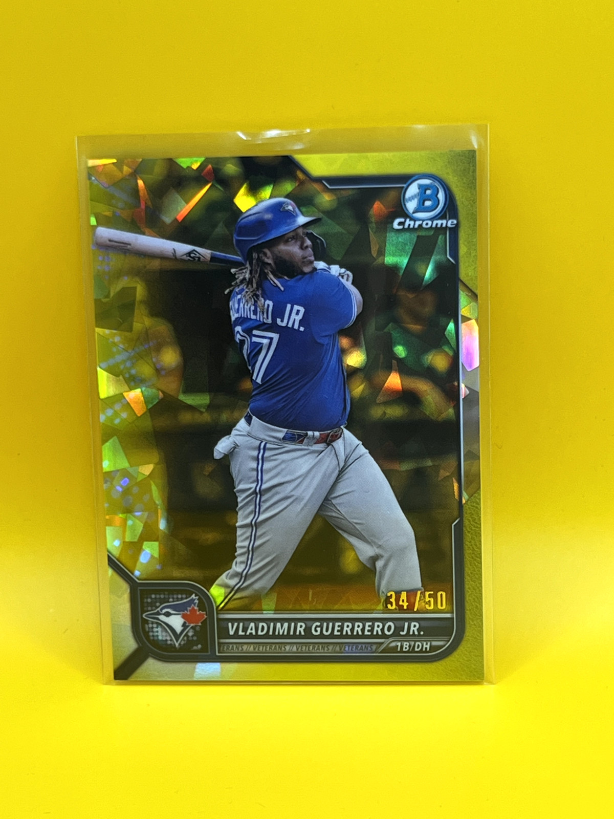 2022 Bowman Chrome Sapphire Vladimir Guerrero Jr. #55 Yellow Gold Refractor /50