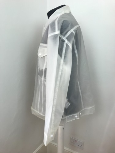 Levis Jacke groß Kunststoff PVCTtransparent selten Denim Design Truckerjacke - Bild 5 von 12