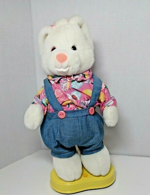 Gemmy ''Egg Works'' Vintage Hip Swinging Easter Bunny Rabbit 1998 Singing READ