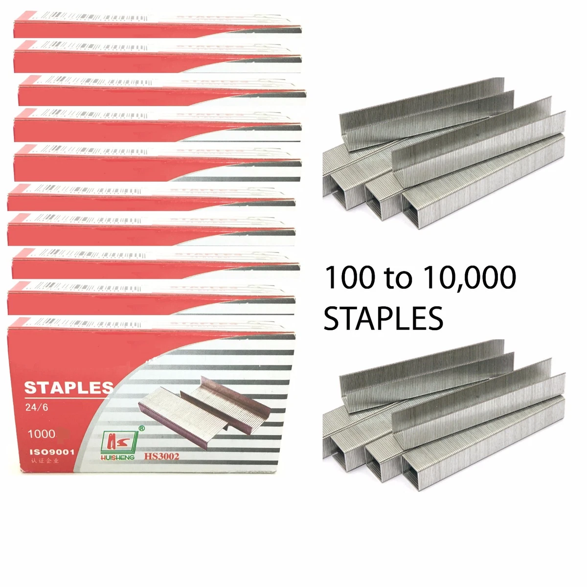 1000 to 10000 BULK BUY 24 6 STAPLES FOR 24 6 26 6 STAPLERS BOX OF