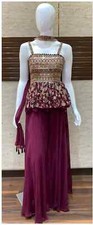 Pakistani Style Faux Georgette Salwar Kameez With Dupatta For Women