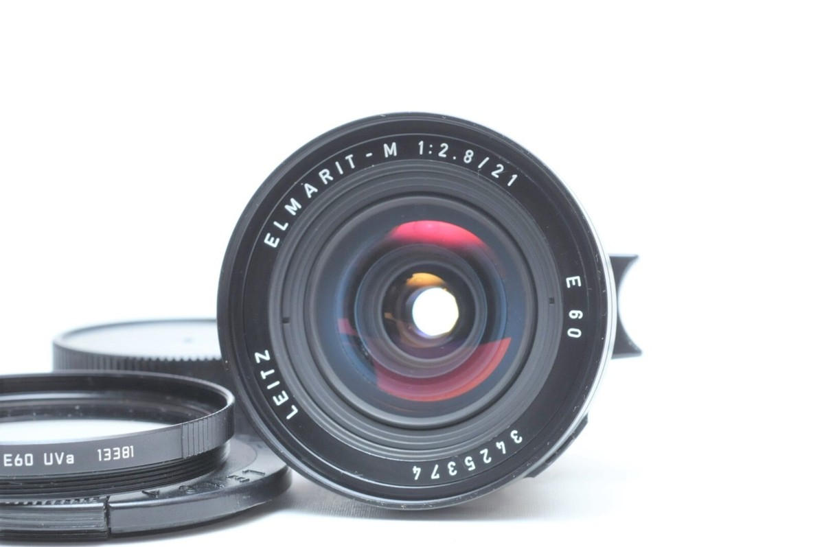 Leica エルマリート　21mm 2.8 E60 elmarit Leica 21mm f2.8 Elmarit-M E60 Lens W/UV 11381 & Caps 3425374