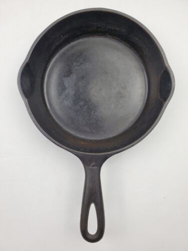 Wagner Ware Sidney -0- 7" Cast Iron Skillet No. 4 1054 No Cracks Sits Flat - Picture 4 of 6