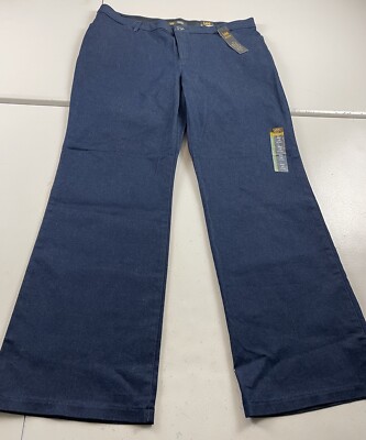 Lee Flex Motion Trouser Jeans Women Size 16 Petite Pants Stretch Indigo Rinse