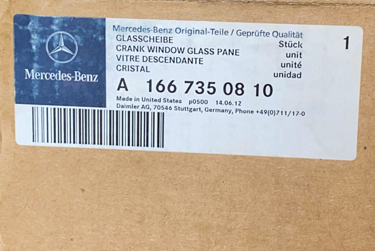 Mercedes-Benz RH Movable Glass -#A1667350810 - Fits Mercedes-Benz