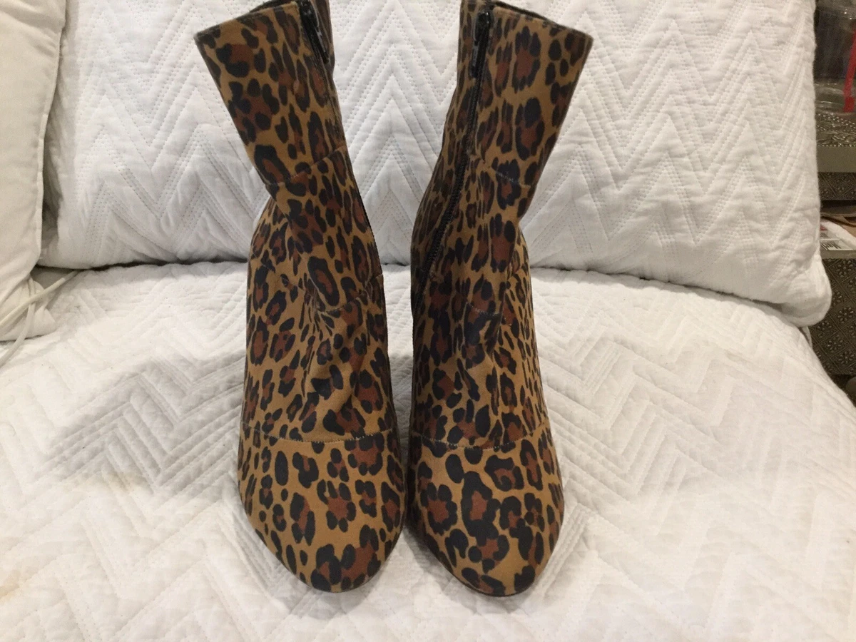 BCBGeneration Coral Leopard Bootie Size 6.5 New No Box
