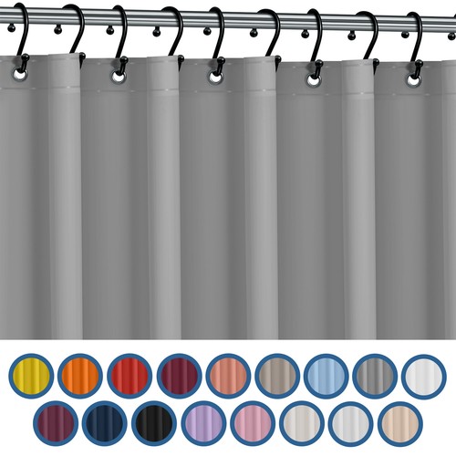 ELAINE KAREN HEAVY DUTY VINYL WATERPROOF SHOWER CURTAIN LINER WITH MAGNETS NEW - Picture 52 of 150