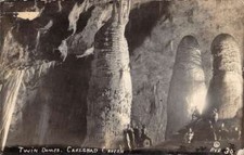 Carlsbad Cavern New Mexico Twin Domes Real Photo Antique Postcard K77674