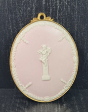 Cattin Porcelaine D'Art. Plaque Ovale Murale Avec Décor En Relief Décoré.