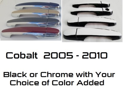 Black OR Chrome Door Handle Overlays 2005 2006 2007 2008 Chevy Cobalt U PICK CLR