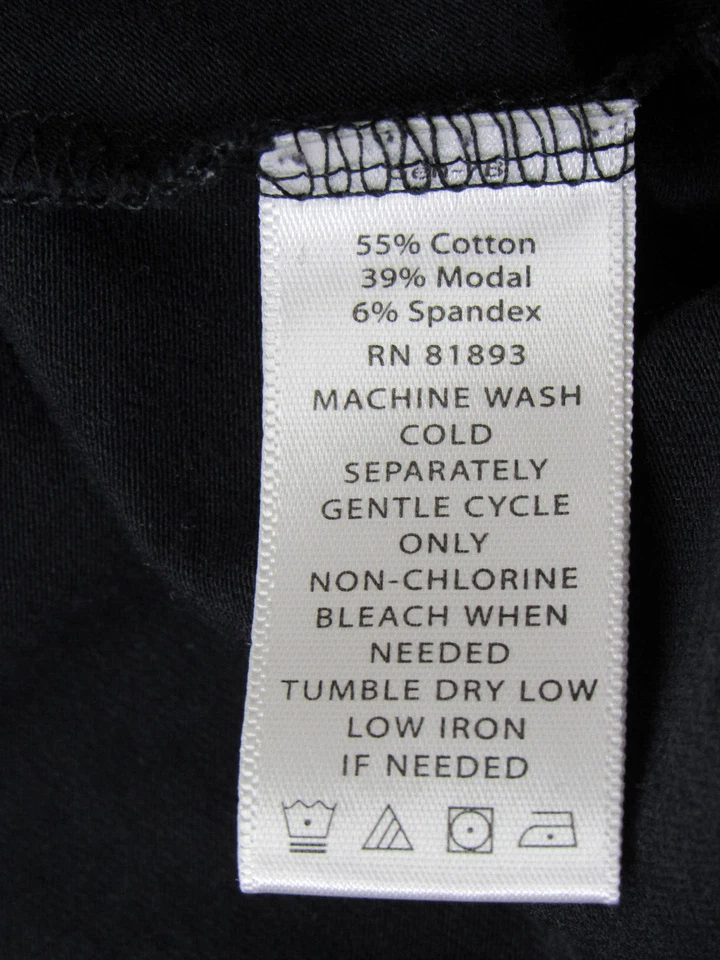 Isaac Mizrahi Live! Blusa feminina plus size preta 2X [48 busto 29L] algodão modal Spdx - Imagem 4 de 4