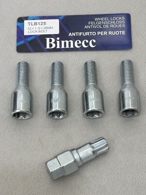 Bimecc Wheel Locking Bolts Set 26mm Thread 12 x 1.5   TLB125