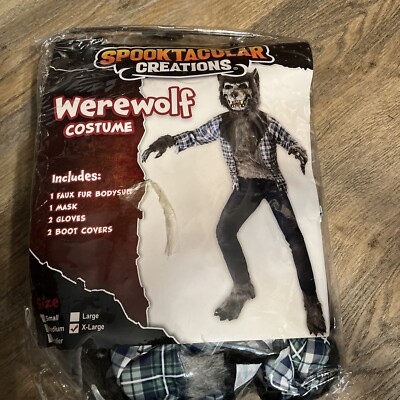Spooktacular Creations Werewolf Costume w/Mask/Gloves/Bodysuit