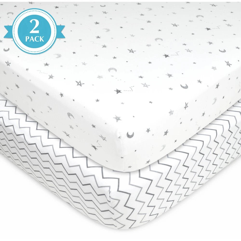 White cotton crib sheet 2025