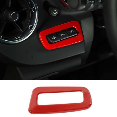 Gloss Red 1PCS Head Up Display Frame Cover Trim Fit For Chevrolet Camaro 2016-21