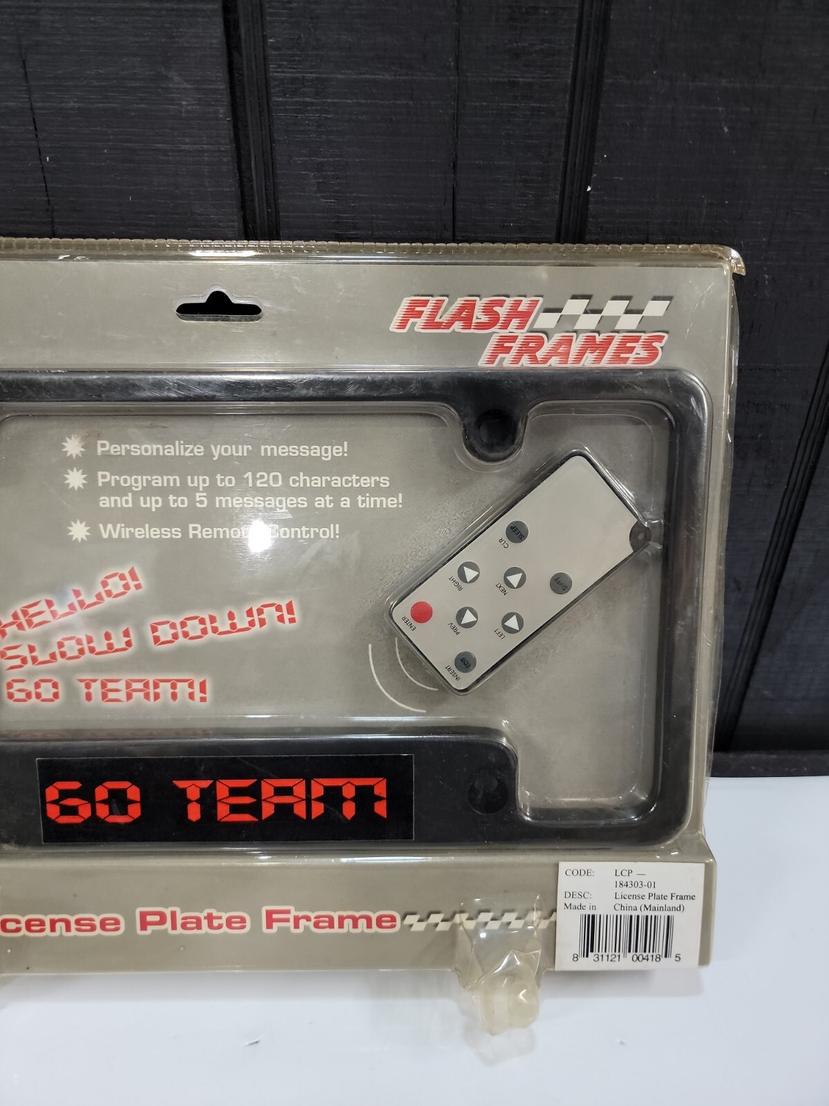 Flash Frame Programmable Scrolling License Plate Frame w/ Remote Smart  Planet | eBay