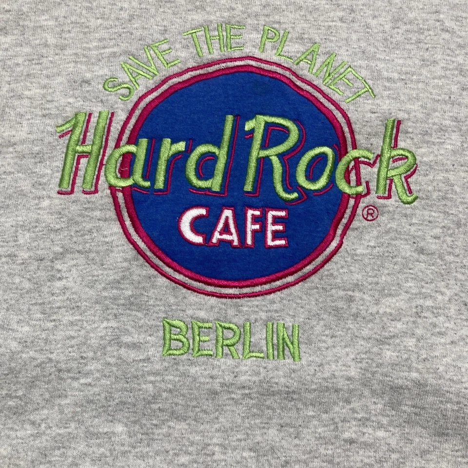 Suéter Hard Rock L Años 90 00 Y2k Berlín Café Save The Planet Pullover Cuello Redondo Foto 4 de 4