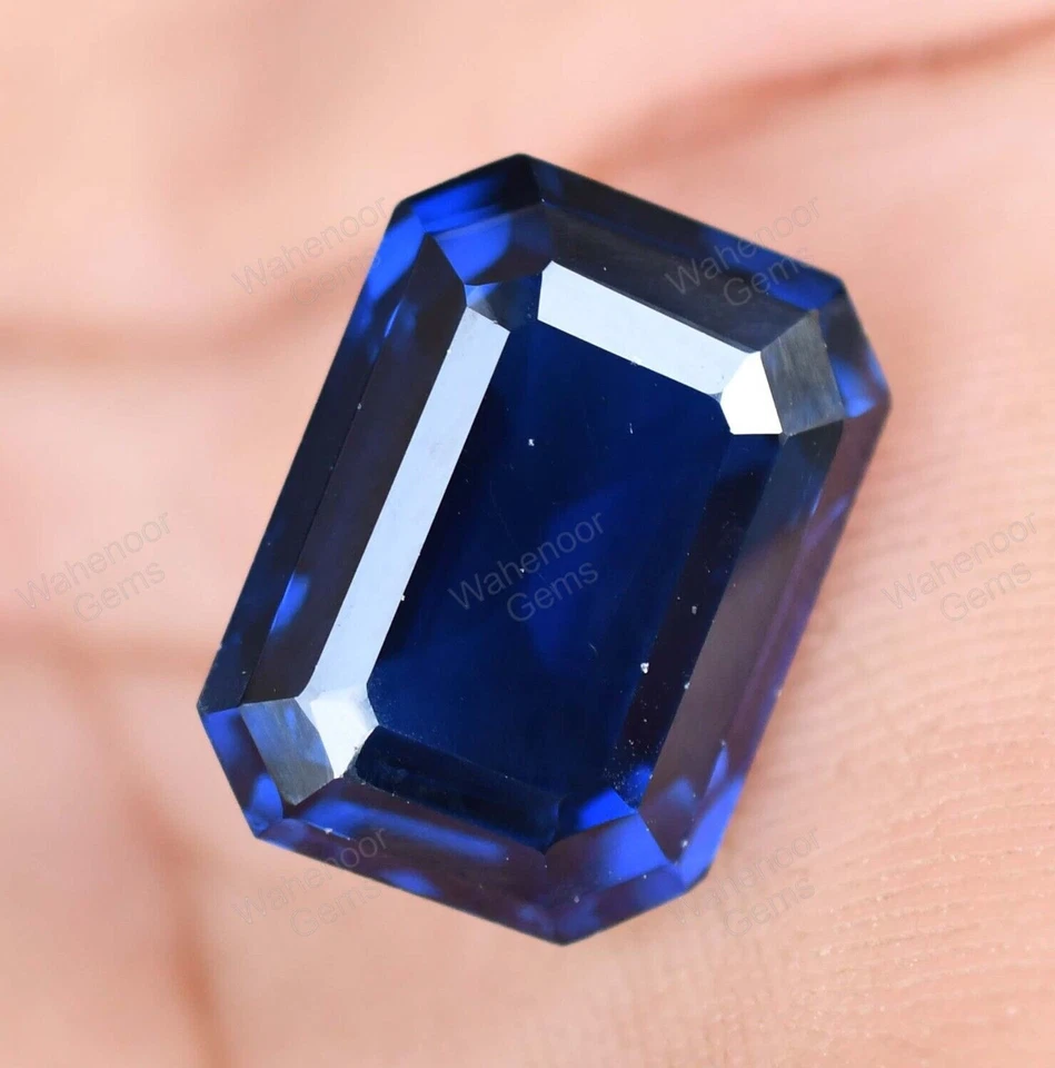 Piedra preciosa suelta certificada corte esmeralda azul 21,65 quilates tanzanita natural D' Block Foto 3 de 4