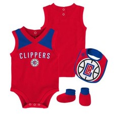 Infant Los Angeles Clippers LA Creeper Set Baby Snapsuit Set