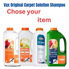 Vax Original Carpet Solution Shampoo 1.5L Scented Cleaner Upholstery or Carpet