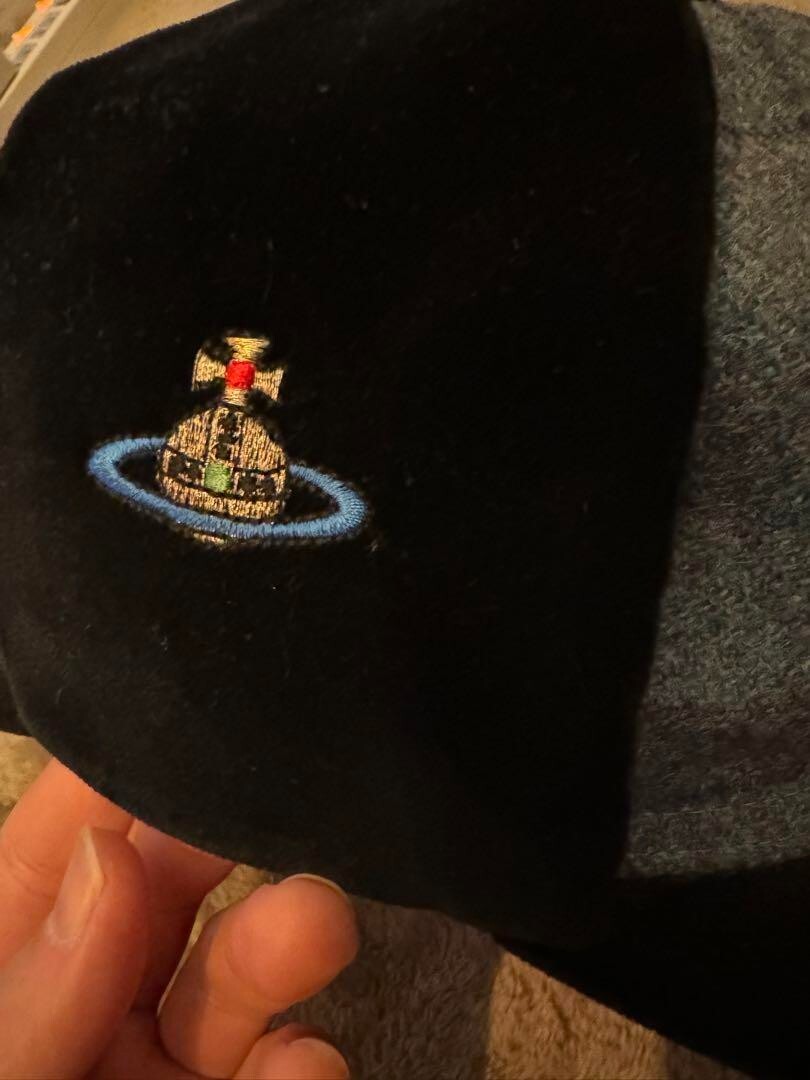 Vivienne Westwood Cap Black and Blue Free Size Unisex Made in