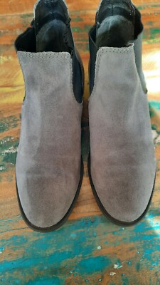 Marc Adam Damen Chelsea Boots, Gr. 39, grau, Veloursleder