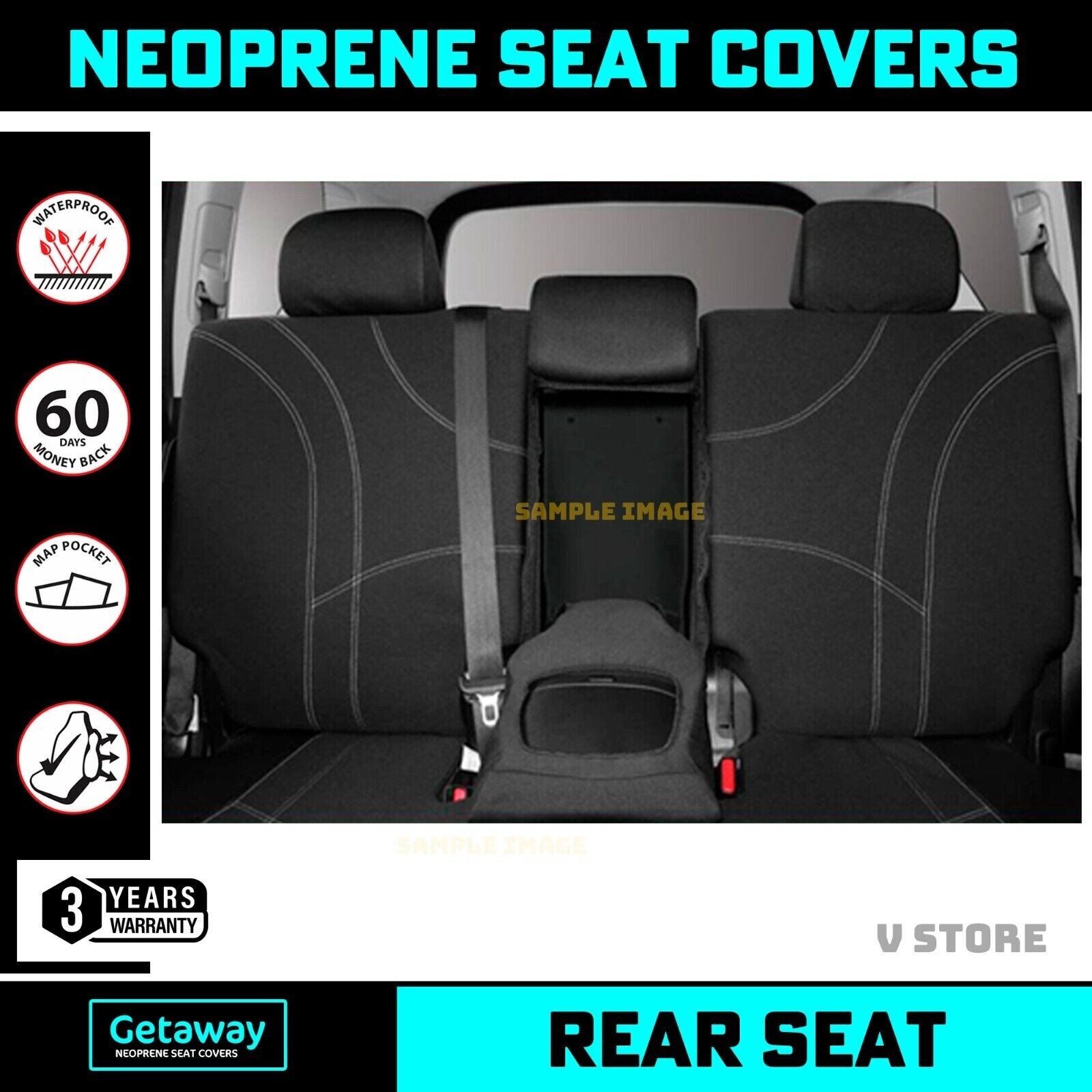 Getaway REAR Neoprene Seat Covers for Mitsubishi ASX XA XB All SUV 8/11