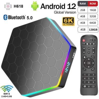 2025 Upgraded T95Z Plus Smart Android 12.0 TV Box Quad Core 6K HD Stream Player